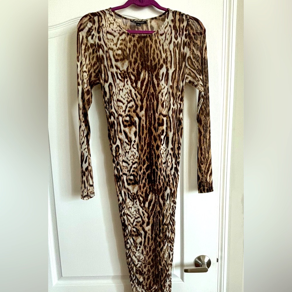 Animal print mid length INC dress